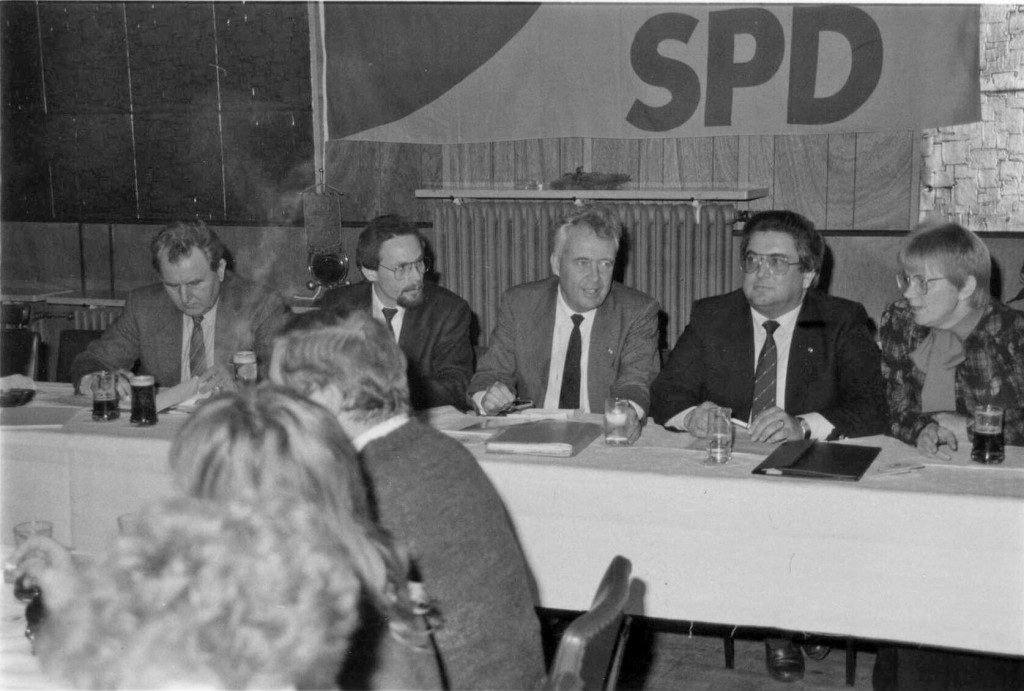 Podiumsdiskussion mit Hans Apel 1986