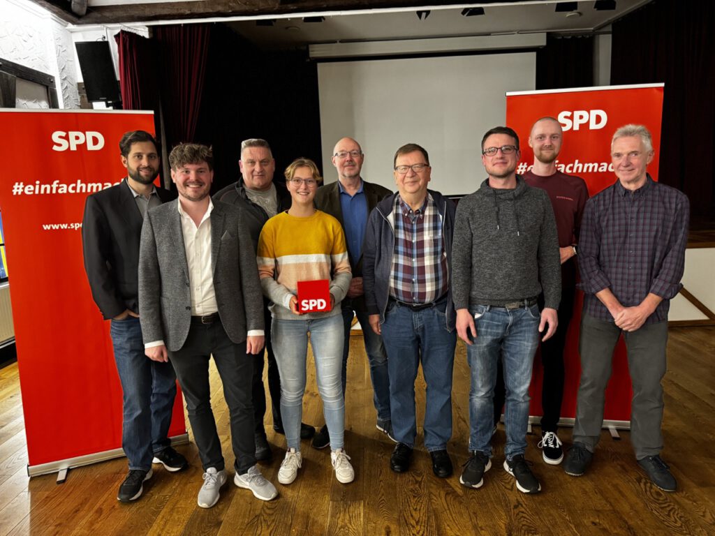 Der bei der Jahreshauptversammlung 2023 gewählte SPD-Vorstand